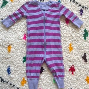 SOLD Hanna Andersson Striped Zip Pajamas (S 0-3m/50)